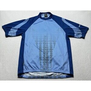 Nike Mens Cycling Jersey Back Pockets Made Italy Zip Adult Size Large Biking